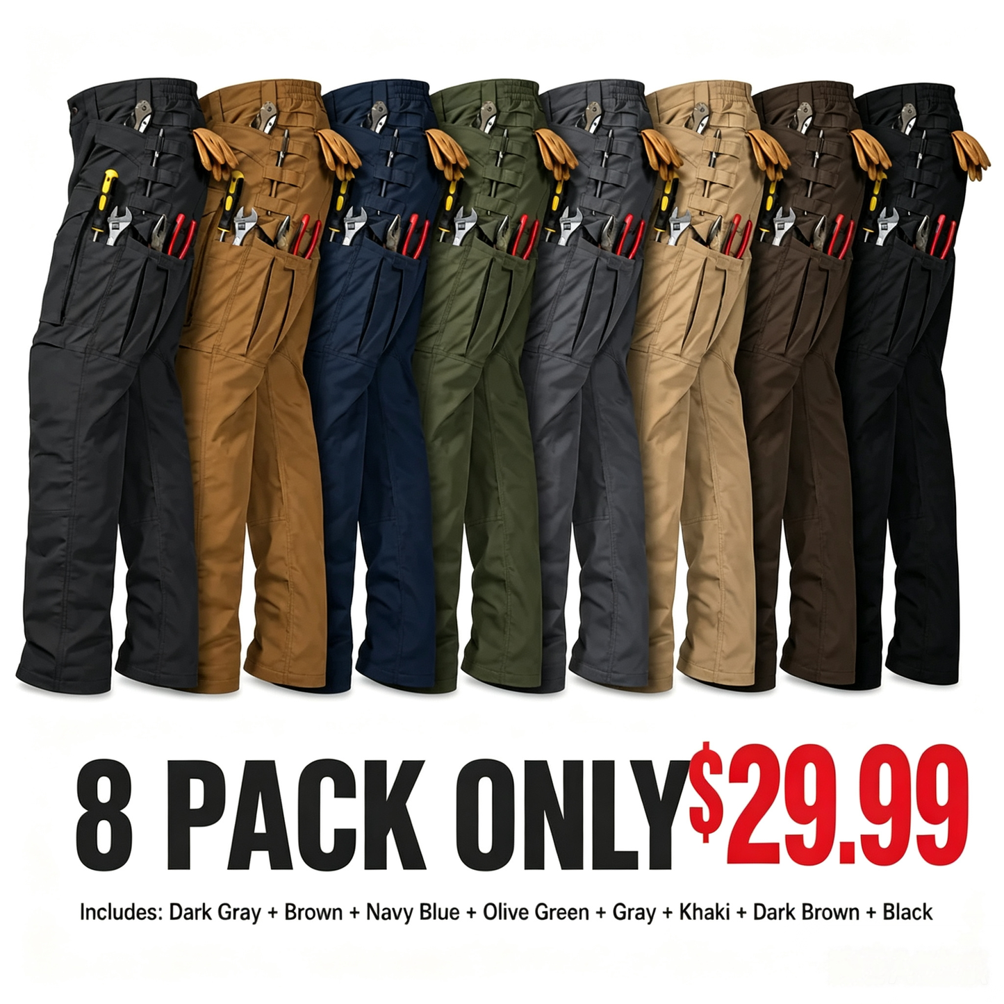 Men's Cargo Pants,Tactical Pants for Men Stretch,Durable Ripstop EDC Work Pants for Hiking
